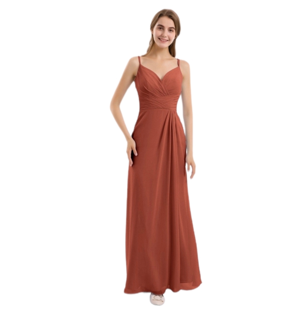 NWT Barbaroni Bernice Bridesmaid Dress Size 4 in Rust